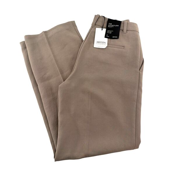 Aritzia Women's Turner Taupe The Effortless Pants Size 2 Short - Picture 4 of 11